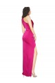 Sheath One Shoulder Silk like Satin Long Fuchsia Prom Dress Canada