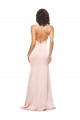 Sheath One Shoulder Silk like Satin Long Pink Prom Dress Canada