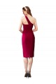 Sheath One Shoulder Stretch Crepe Cocktail Length Black Prom Dress Canada