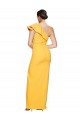 Sheath One Shoulder Stretch Crepe Long Saffron Prom Dress Canada