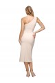 Sheath One Shoulder Stretch Crepe Midi Length Nude Prom Dress Canada