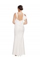 Sheath Square Neck Stretch Crepe Long Ivory Prom Dress Canada