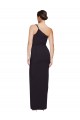 Sheath One Shoulder Stretch Crepe Long Black Prom Dress Canada