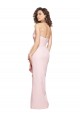 Sheath Strapless Stretch Crepe Long Pink Prom Dress Canada