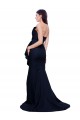 Sheath Strapless Stretch Crepe Sweep Train Dark Navy Prom Dress Canada