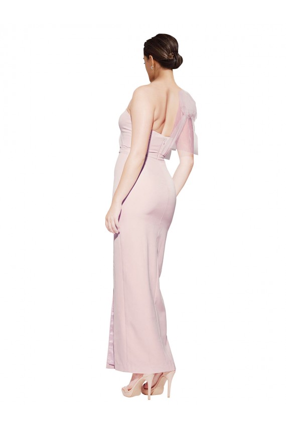 Sheath Sweetheart Stretch Crepe Long Pink Prom Dress Canada
