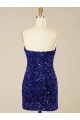 Sheath Sweetheart Velvet Sequins Short Velvet Sequin Prom Dress Canada