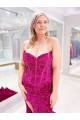 Sheath Sweetheart Velvet Sequins Sweep Train Velvet Sequin Prom Dress Canada
