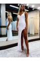 Sheath V-Neck Velvet Sequins Long Velvet Sequin Prom Dress Canada
