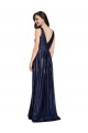Sheath V-Neck Sequin Long Dark Navy Prom Dress Canada