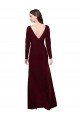 Sheath V-Neck Spandex Long Burgundy Gold Prom Dress Canada
