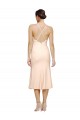 Sheath V-Neck Stretch Crepe Midi Length Nude Prom Dress Canada