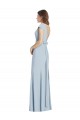 Trumpet Bateau Neck Stretch Crepe Long Light Sky Blue Prom Dress Canada