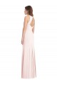 Trumpet Bateau Neck Stretch Crepe Long Pink Sleeveless Prom Dress Canada