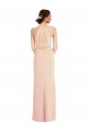 Trumpet Halter Neck Stretch Crepe Long Nude Prom Dress Canada