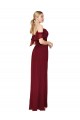 Trumpet High Neck Soft Chiffon Long Burgundy Prom Dress Canada