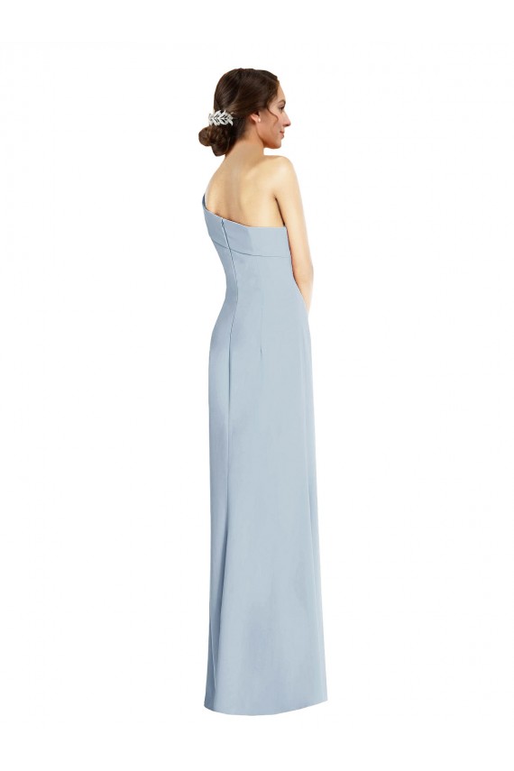 Trumpet Off the Shoulder Stretch Crepe Long Light Sky Blue Sleeveless Prom Dress Canada