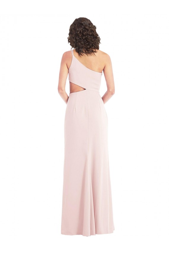 Trumpet One Shoulder Stretch Crepe Long Pink Prom Dress Canada