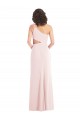 Trumpet One Shoulder Stretch Crepe Long Pink Prom Dress Canada