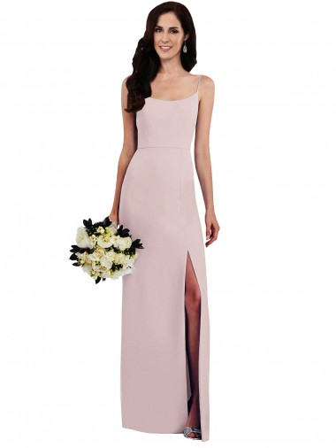 Trumpet Spaghetti Straps Stretch Crepe Long Prom Dress Canada