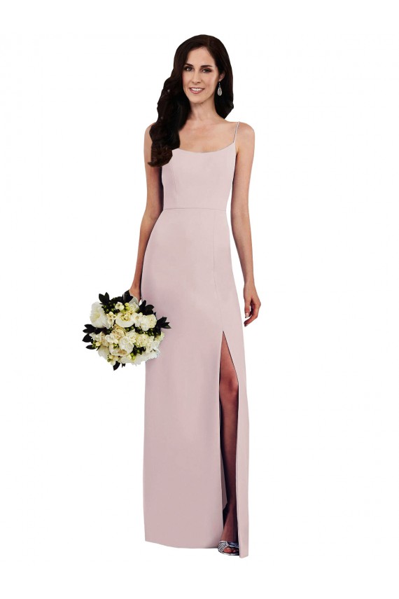 Trumpet Spaghetti Straps Stretch Crepe Long Prom Dress Canada