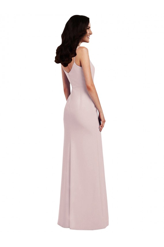 Trumpet Spaghetti Straps Stretch Crepe Long Prom Dress Canada