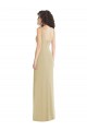 Trumpet Square Neck Stretch Crepe Long Champagne Prom Dress Canada