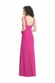 Trumpet Square Neck Stretch Crepe Long Fuchsia Prom Dress Canada