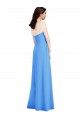 Trumpet Strapless Stretch Crepe Long Peacock Blue Prom Dress Canada