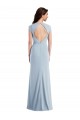 Trumpet Stretch Crepe Long Light Sky Blue Prom Dress Canada