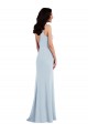 Trumpet Spaghetti Straps Stretch Crepe Long Light Sky Blue Prom Dress Canada