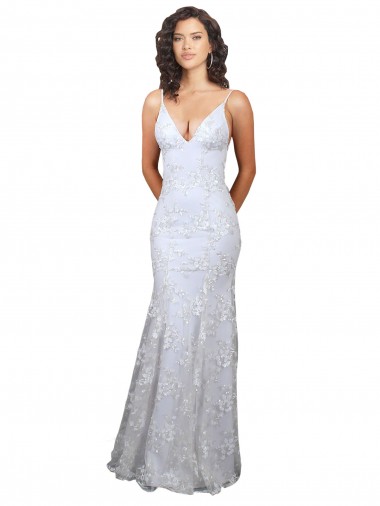 Mermaid High Neck Stretch Crepe & Sequin Tulle Long White Prom Dress Canada