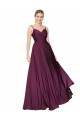 A-Line High Neck Stretch Crepe Long Wild Berry Prom Dress Canada